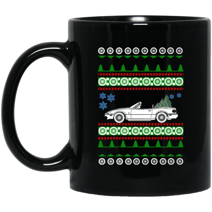 Mazda Miata Ugly Christmas Sweater Mug NA 1st gen