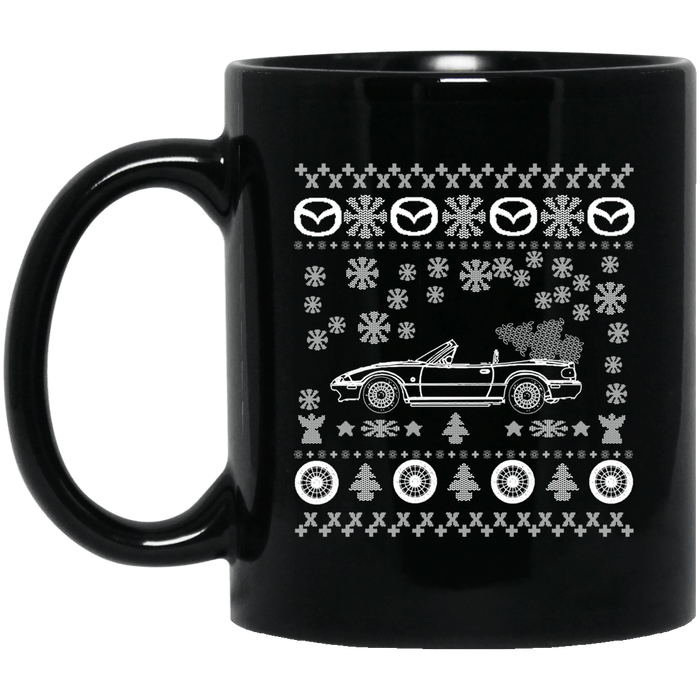 mazda Miata Ugly Christmas Sweater Mug NA 1st gen