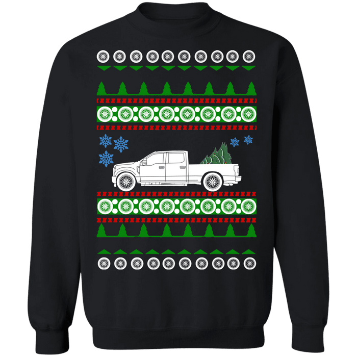 Ford F350 Super Duty truck ugly christmas sweater without topper