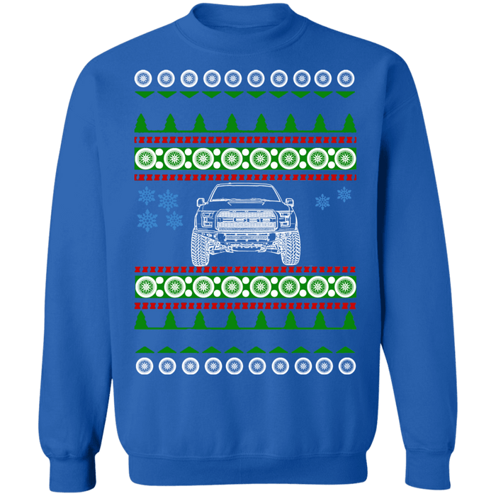 Truck Ford Raptor Front end ugly christmas sweater sweatshirt