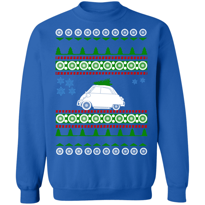 BMW Isetta Ugly Christmas Sweater green tree