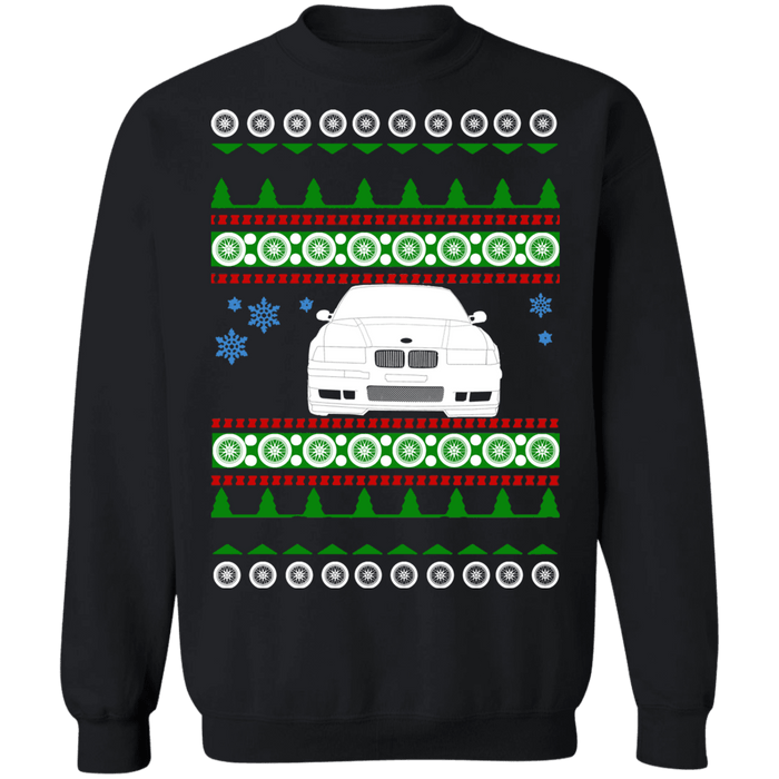 German car like BMW e36 Front View Ugly Christmas Sweater Sweatshirt sweatshirt