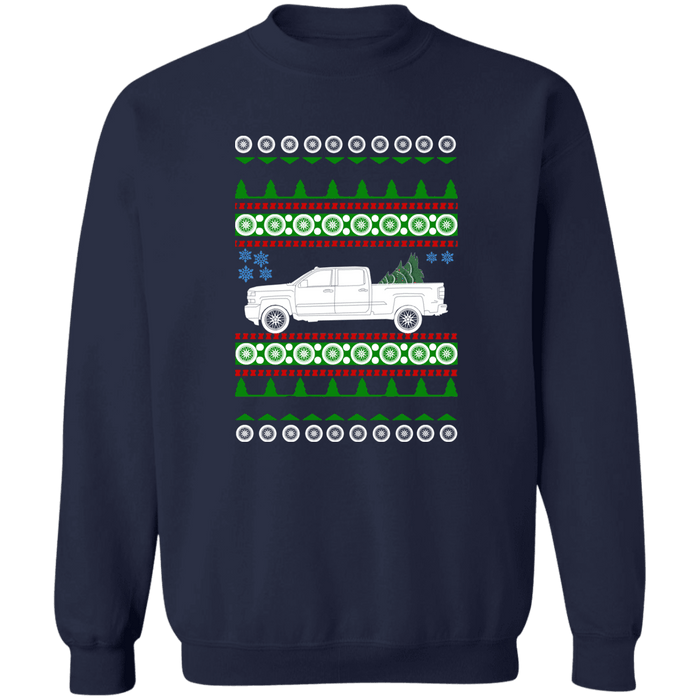 Truck like a 2019 Silverado Crewcab 2500 HD  Ugly Christmas Sweater Sweatshirt