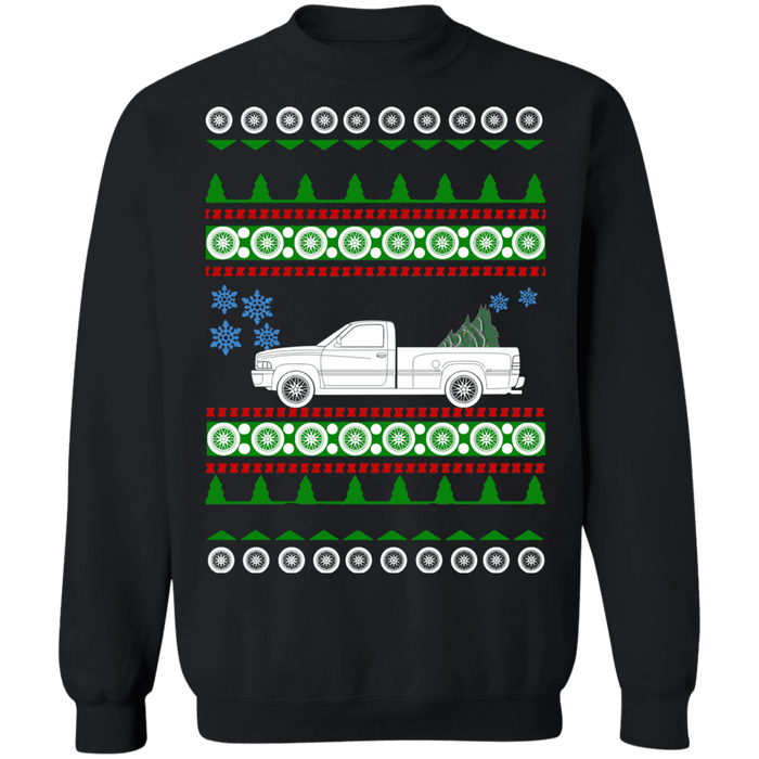 2nd gen american car or truck like a  Ram Ugly Christmas Sweater 1994