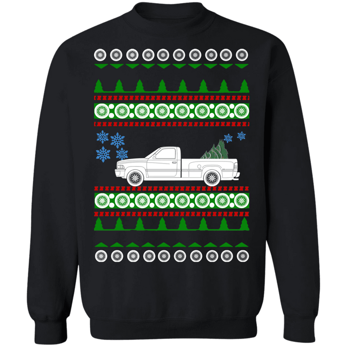 2nd gen american car or truck like a Ram Ugly Christmas Sweater