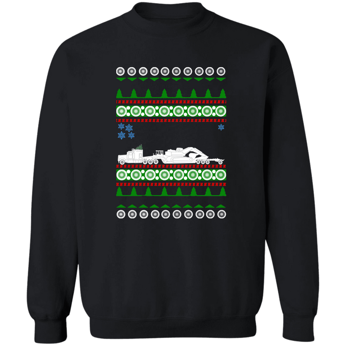 Semi Truck Heavy Hauler Ugly Christmas Sweater Sweatshirt