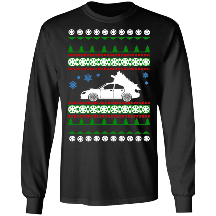 JDM Car like a Subaru WRX STI Blobeye Ugly Christmas Sweater long sleeve t-shirt