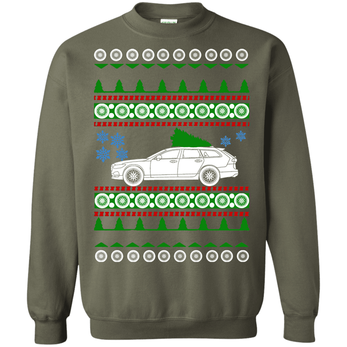 Swedish Car like a  V90 Ugly Christmas Sweater sweatshirt