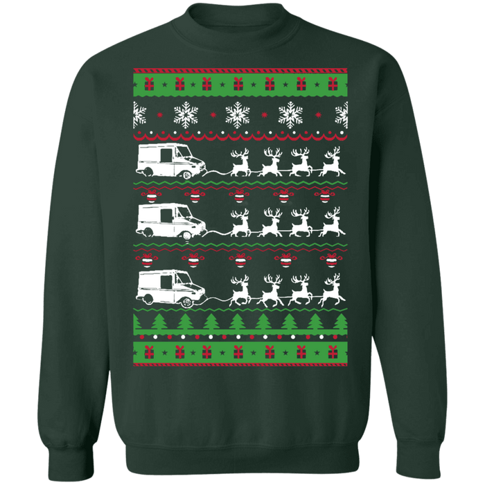 Mail Man Mail Truck ugly Christmas Sweater