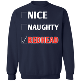 Redhead Naughty Nice Ugly Christmas Sweater sweatshirt