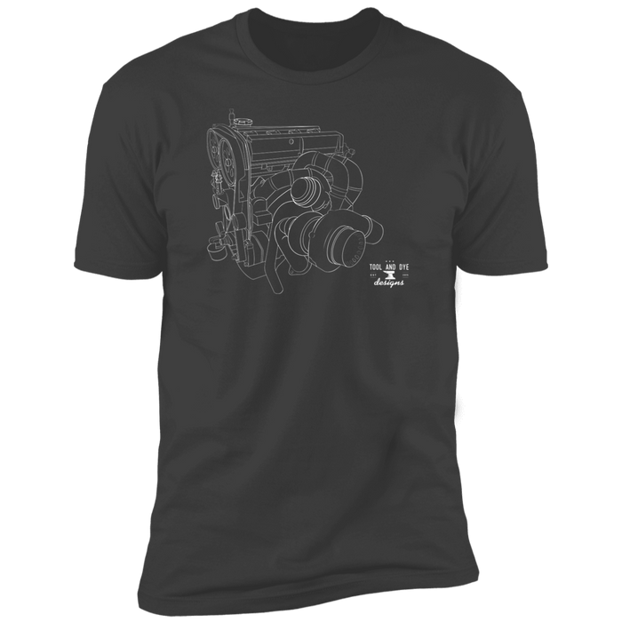 Evo 4G63 Big Turbo Engine Blueprint Series V3 t-shirt