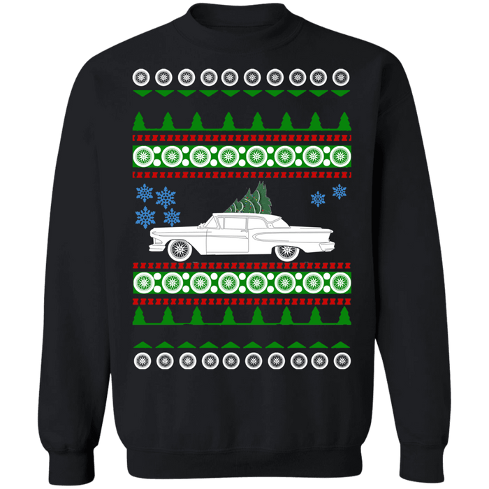 Old Car like Edsel Corsair Ugly Christmas Sweater Sweatshirt