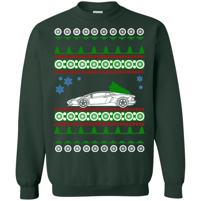 Exotic car like Lamborghini Aventador Crewneck Ugly Christmas sweatshirt