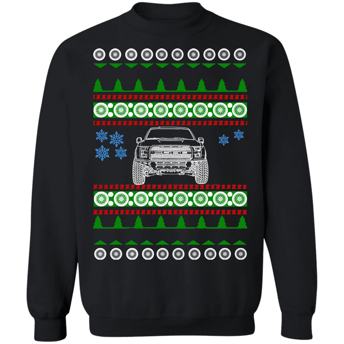 Truck Ford Raptor Front end ugly christmas sweater sweatshirt