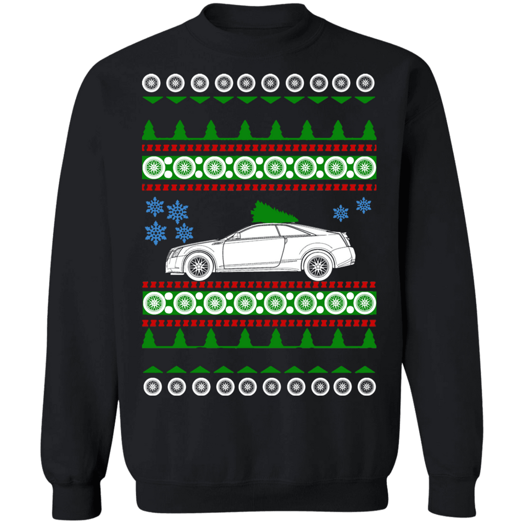 Car Ugly Christmas Sweater Cadillac CTS-V Coupe 2011 sweatshirt