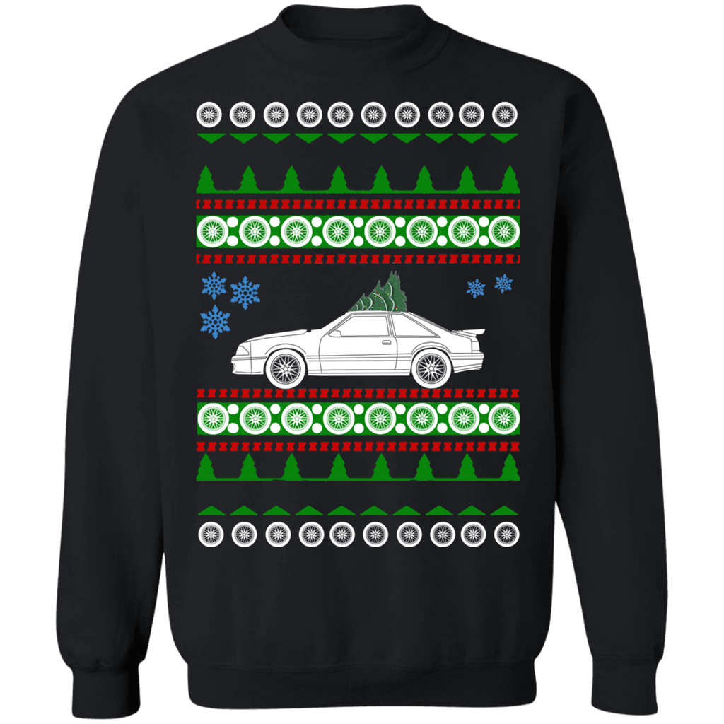 Ford Mustang Fox Body Ugly Christmas Sweater new tree