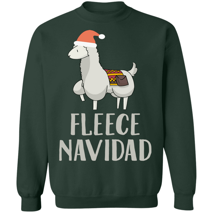 Fleece Navidad Alpaca santa ugly christmas sweater Feliz navidad sweatshirt