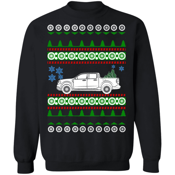 Truck like a Ford Maverick Electric Ugly Christmas Sweater