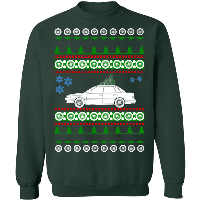 Car like a  Japanese Car Legacy 1st gen ugly christmas sweater