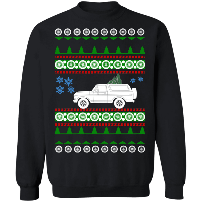 SUV Ford Bronco 2nd gen Ugly christmas Sweater