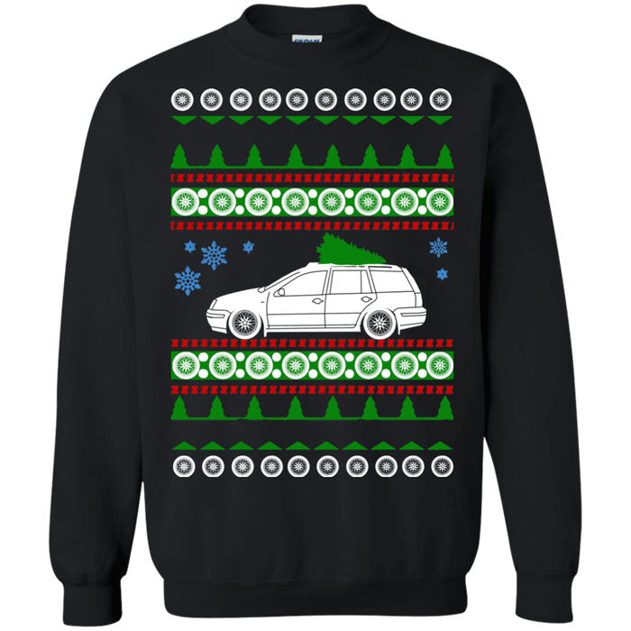 car like a mk4 jetta wagon ugly christmas sweater sweatshirt