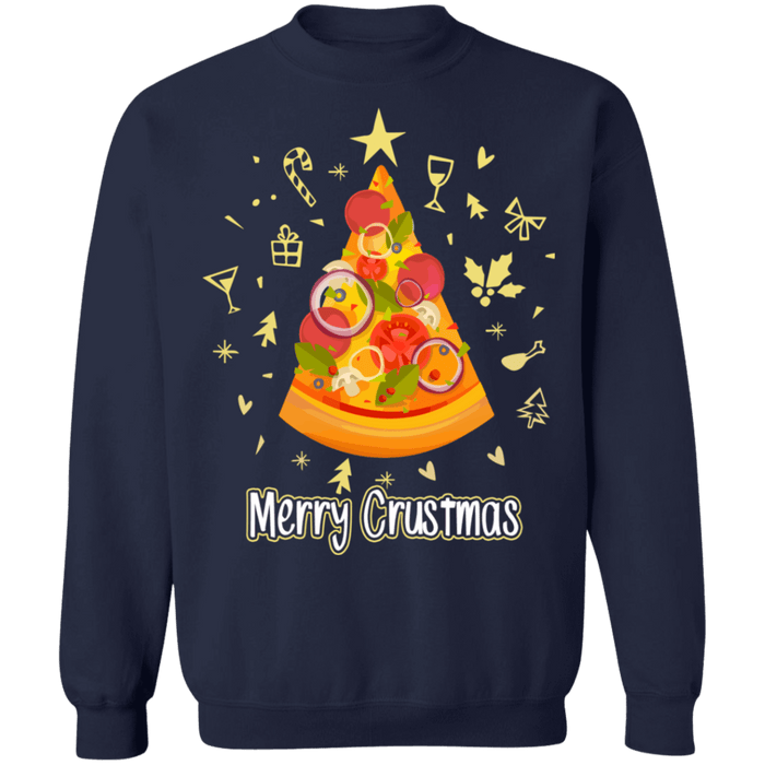 Pizza Lovers Ugly Christmas Holiday Sweater sweatshirt