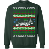 Backhoe ugly christmas sweater heavy equipment construction excavator sweatshirt