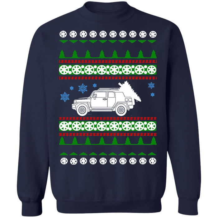 SUV like Toyota FJ Cruiser Ugly Christmas Sweater Sweatshirt