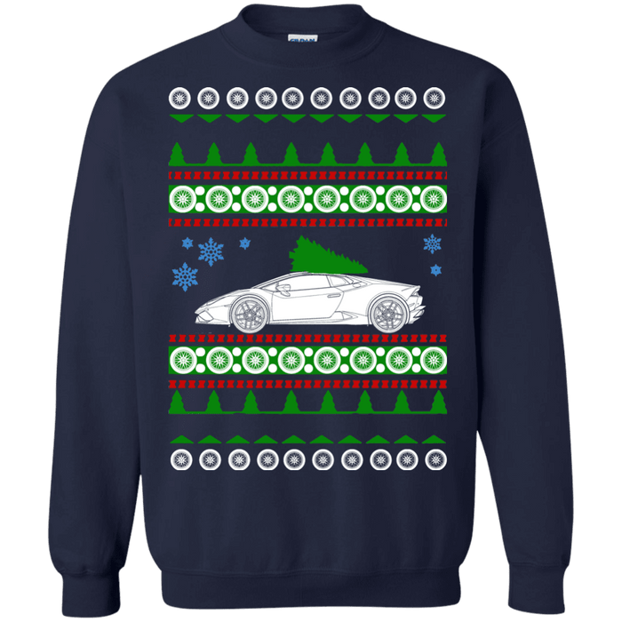 Exotic Car Ugly Christmas Sweater for Lamborghini Huracan Owner sweatshirt