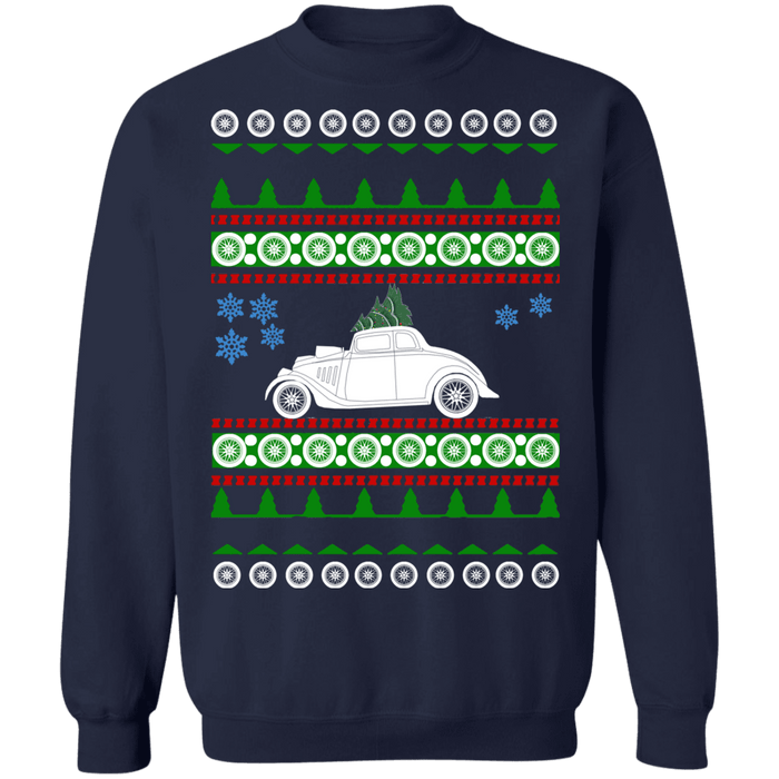 car 1933 Willy's Coupe Ugly Christmas Sweater Sweatshirt