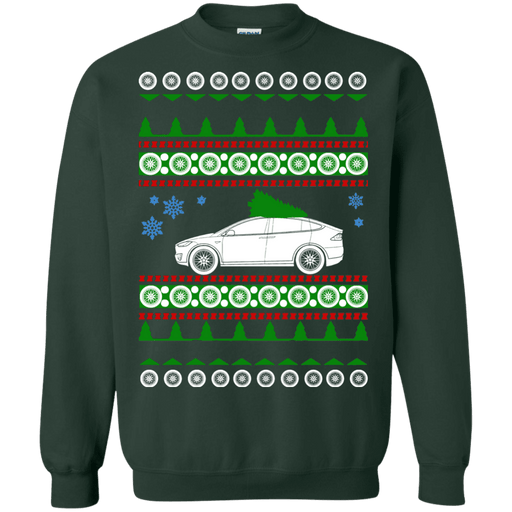 Tesla Model X ugly christmas sweater