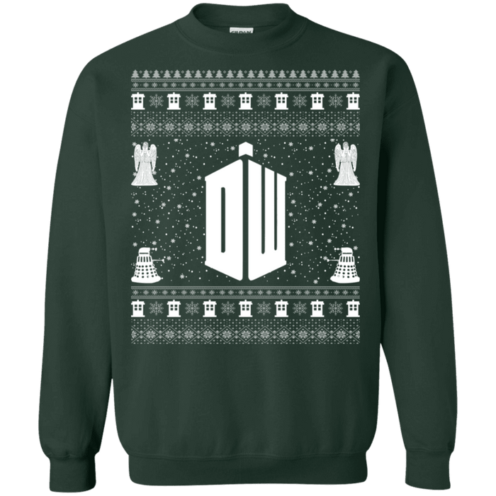 Gift for Fans of Doctor Who Tardis Ugly Christmas Sweater version 2 sweatshirt