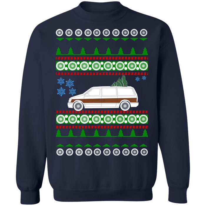 1993 Chrysler Town and Country Minivan Ugly Christmas Sweater Sweatshirt