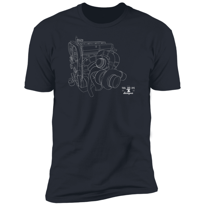 Evo 4G63 Big Turbo Engine Blueprint Series V3 t-shirt