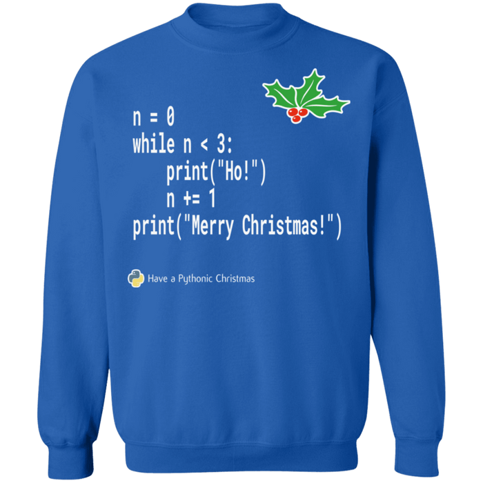 Ho Ho Ho Python Geek Programmer nerd ugly christmas sweater coder sweatshirt