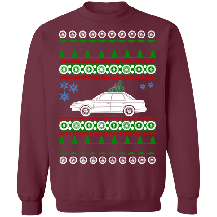 Car like a  Japanese Car Legacy 1st gen ugly christmas sweater