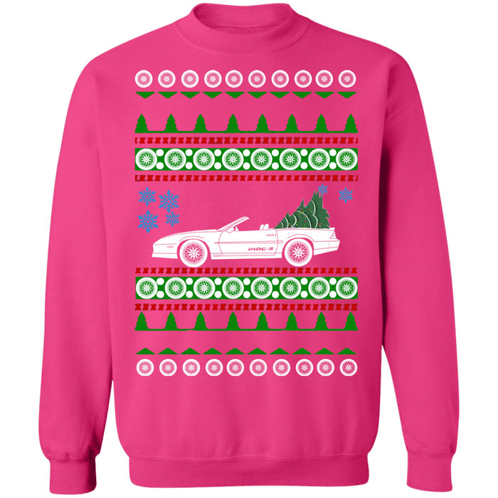 Chevy Camaro 3rd gen IROC-Z Ugly christmas sweater sweatshirt convertible