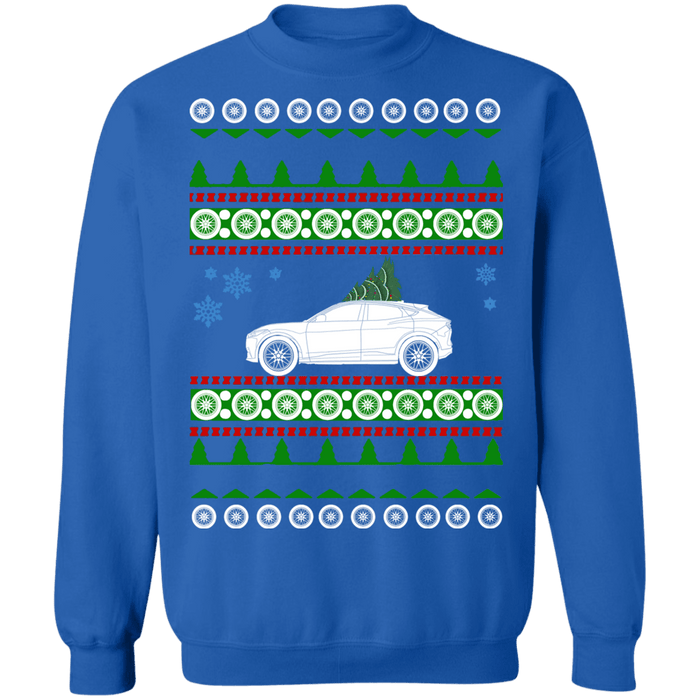 Electric Vehicle like Ford 2021 Mach-e Mustang ugly Christmas Sweater sweatshirt sweatshirt