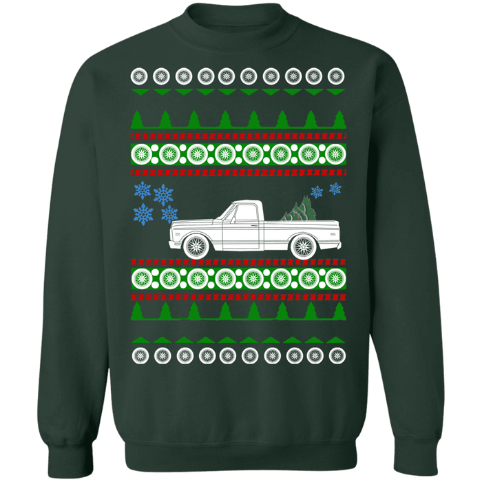 truck like 1971 Chevy K10 Ugly christmas sweater