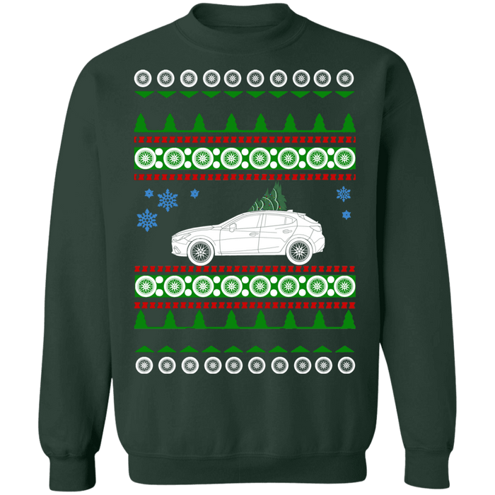 Mazda 2015 3 hatchback ugly christmas sweater sweatshirt