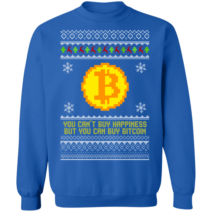 Crypto Ugly Christmas Sweater Sweatshirt BTC V1