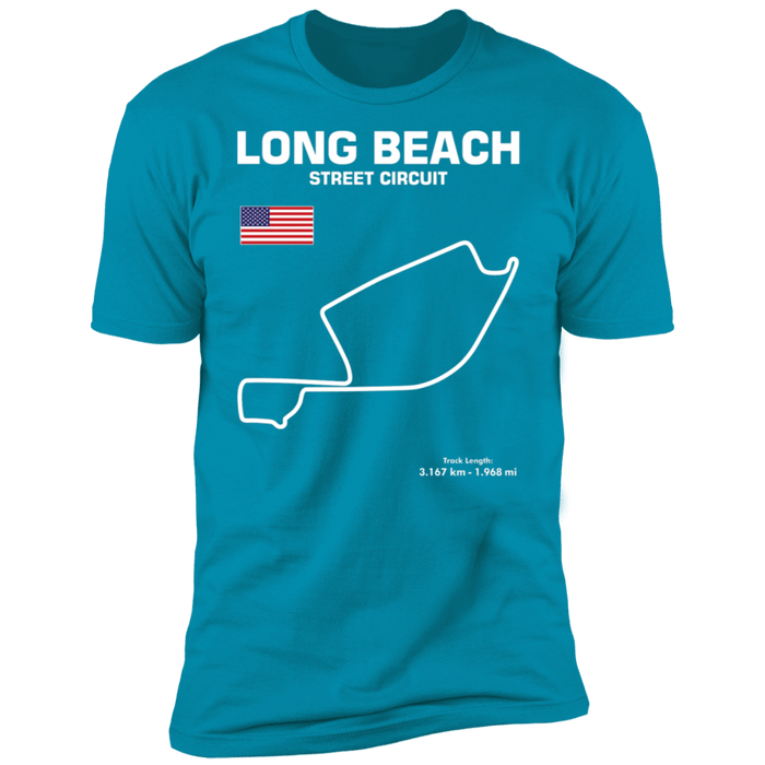 LBC Long Beach Street Circuit Race Track Outline T-shirt