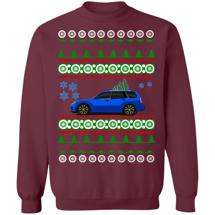 Japanese Car Forester STI Ugly christmas Sweater