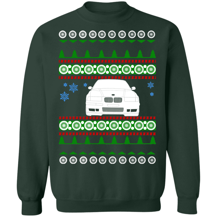 German car like BMW e36 Front View Ugly Christmas Sweater Sweatshirt sweatshirt