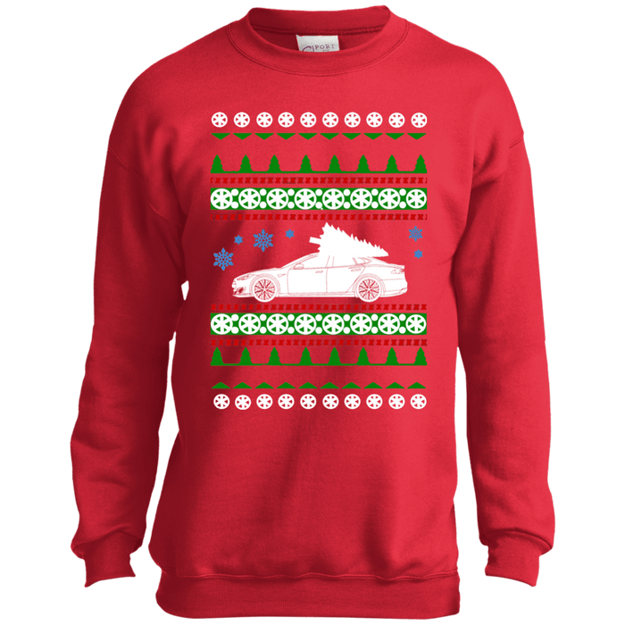 Tesla Model S Kids Ugly Christmas Sweater sweatshirt