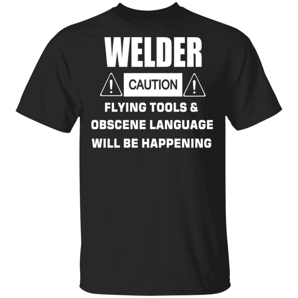 Caution Welder Tools Flying T-shirt