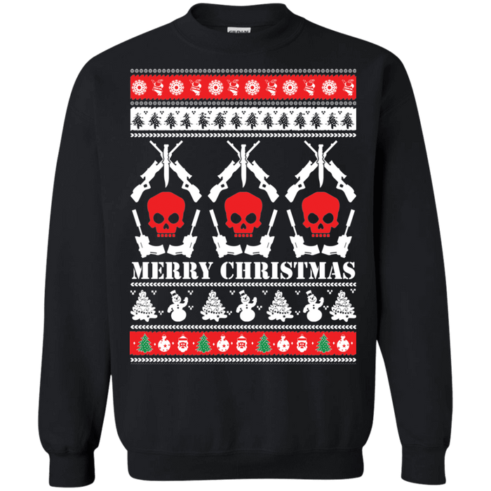 Guns and Skulls Ugly Christmas Sweater sweatshirt