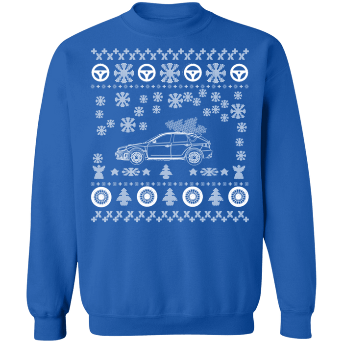 Japanese Car WRX STI hatchback ugly christmas sweater v3