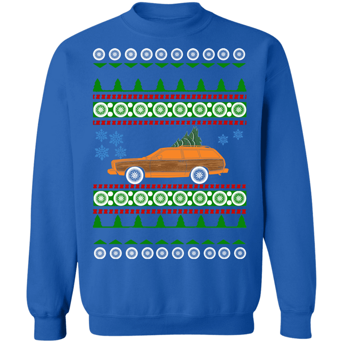 Mercury Bobcat Squire Wagon ugly christmas sweater custom orange