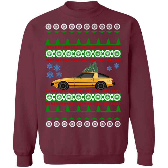 Mazda RX-7 gen 1 Ugly christmas sweater V2